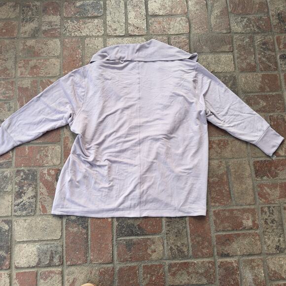 Athleta Lavender Sweater Cardigan Drape Long Sleeve Cozy Fall Spring Size 3X - Picture 6 of 8